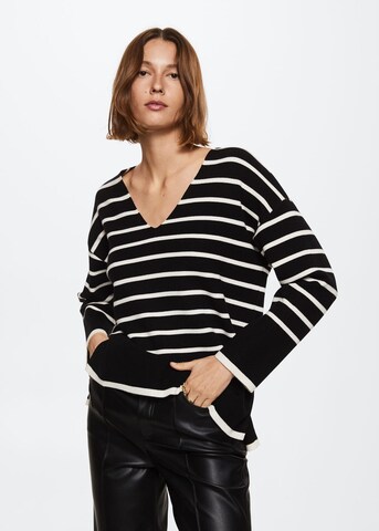 MANGO Sweater 'tortugav' in Black: front