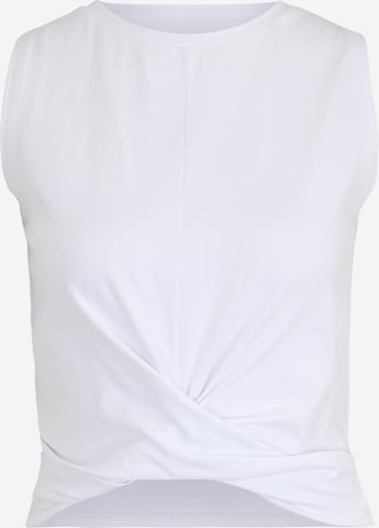 Hey Honey Sports Top in White: front
