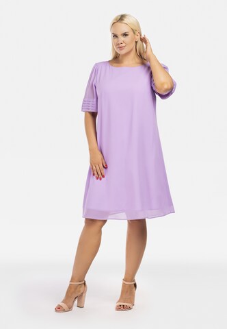 Robe de cocktail ' NILA ' Karko en violet