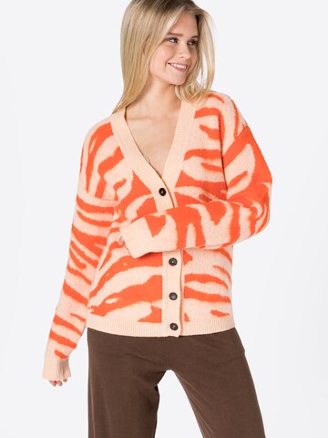 Designers Remix Gebreid vest 'Molina' in Oranje: voorkant