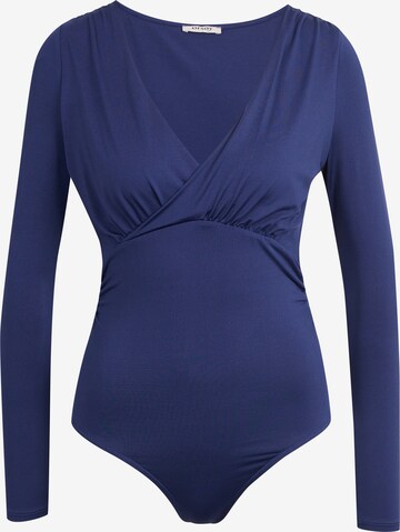 Orsay Shirt Bodysuit in Blue: front