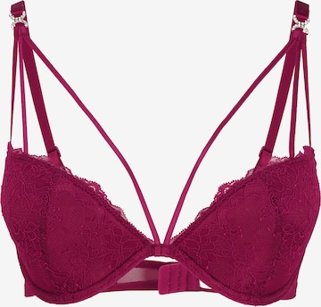 LASCANA Push-up Bra in Purple: front