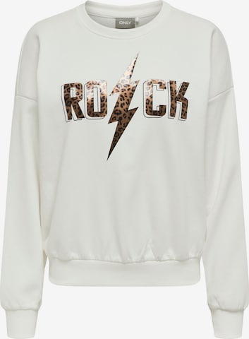 Sweat-shirt 'RUNA' ONLY en blanc : devant