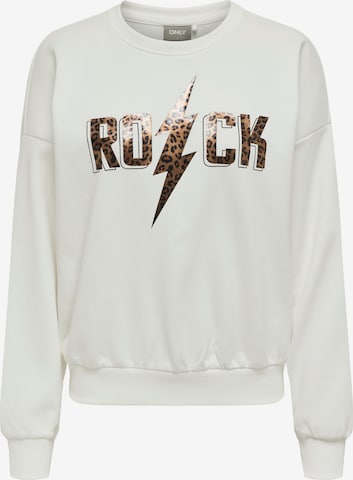 ONLY Sweatshirt 'RUNA' in Wit: voorkant