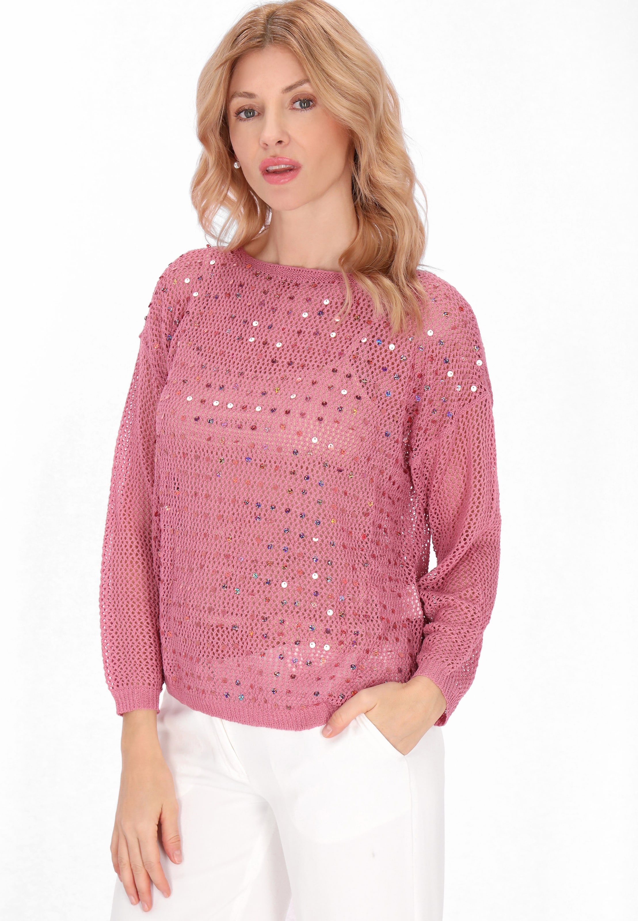 FELIPA Sweater in Pink: front