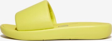 FitFlop Mules in Yellow: front