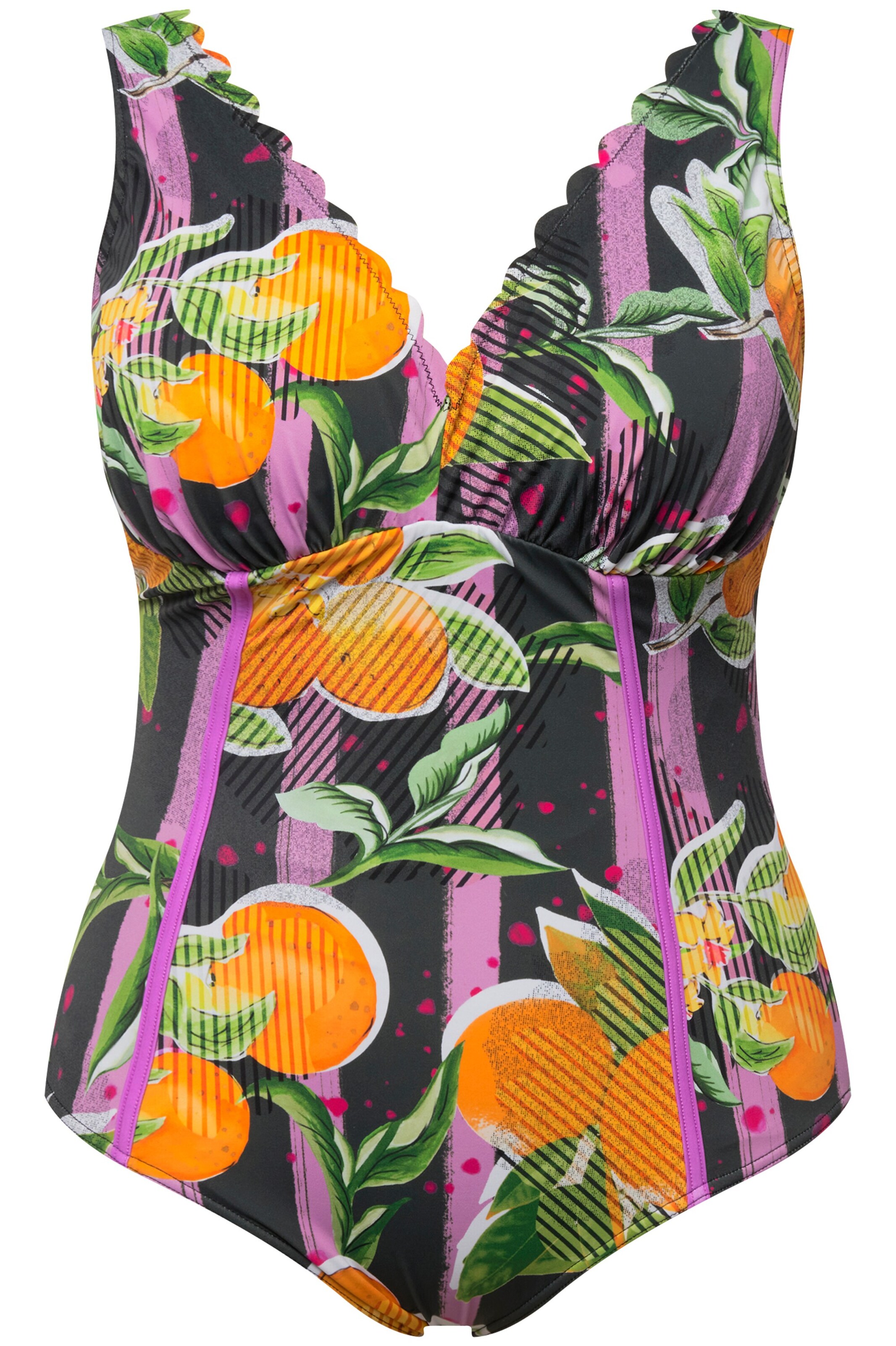 Ulla Popken Badpak in Gemengde kleuren: voorkant