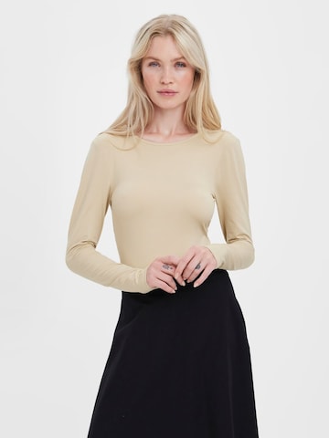 VERO MODA Shirt body in Beige: voorkant