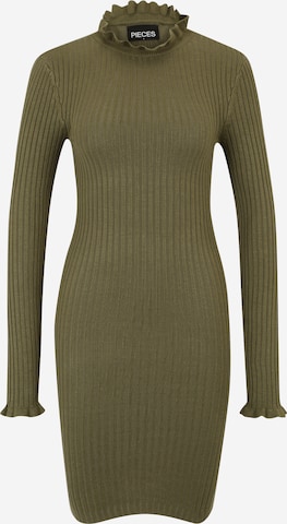 Pieces Petite Knitted dress 'LAISA' in Green: front