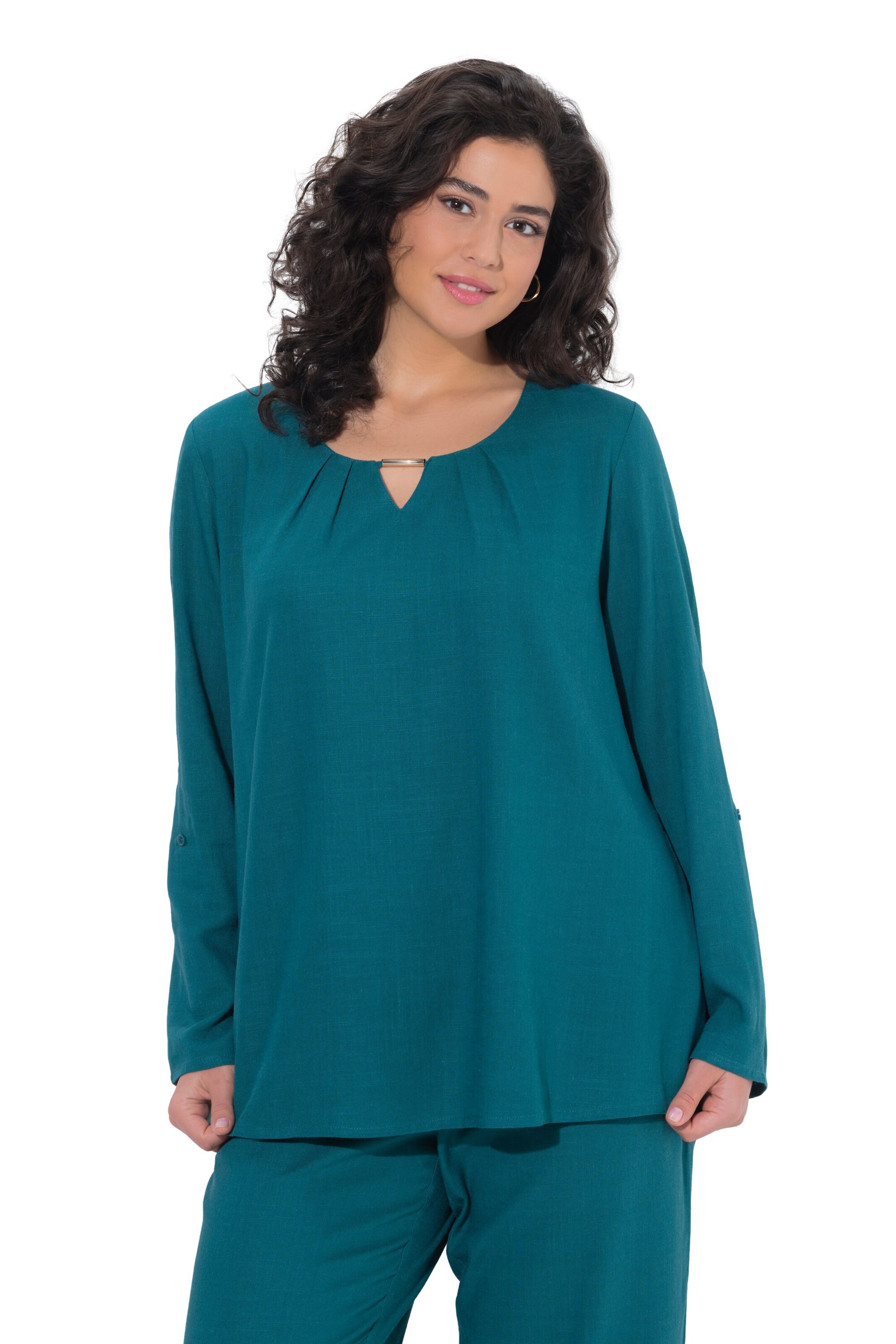 Ulla Popken Blouse in Green: front
