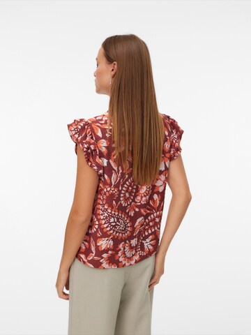 VERO MODA Bluse 'VMNELLIE CARLA' in Rot