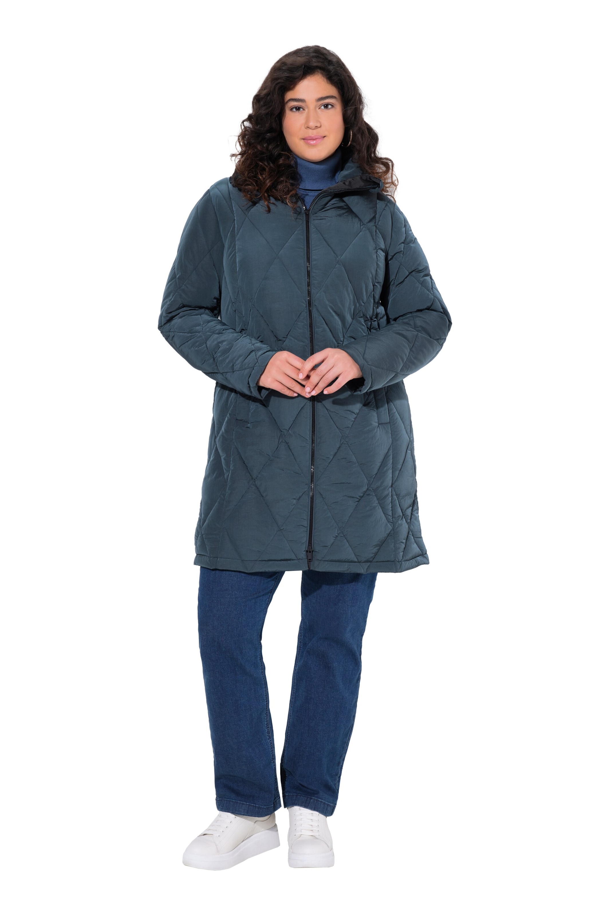 Ulla Popken Mantel in Blau: Vorderseite