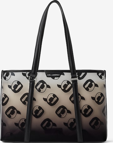 Karl Lagerfeld Плажна чанта в черно: отпред