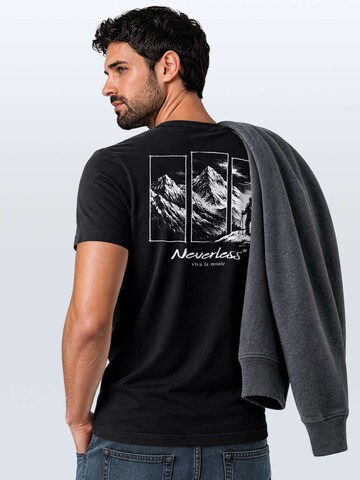 Neverless Shirt 'viva la monte'‌‌ in Schwarz
