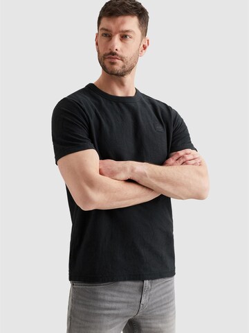 T-Shirt 'T-shirt in jersey with allover jacquard pattern' PME Legend en noir : devant