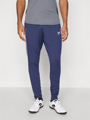 UNDER ARMOUR Slimfit Sporthose 'Challenger' in Blau: Vorderseite