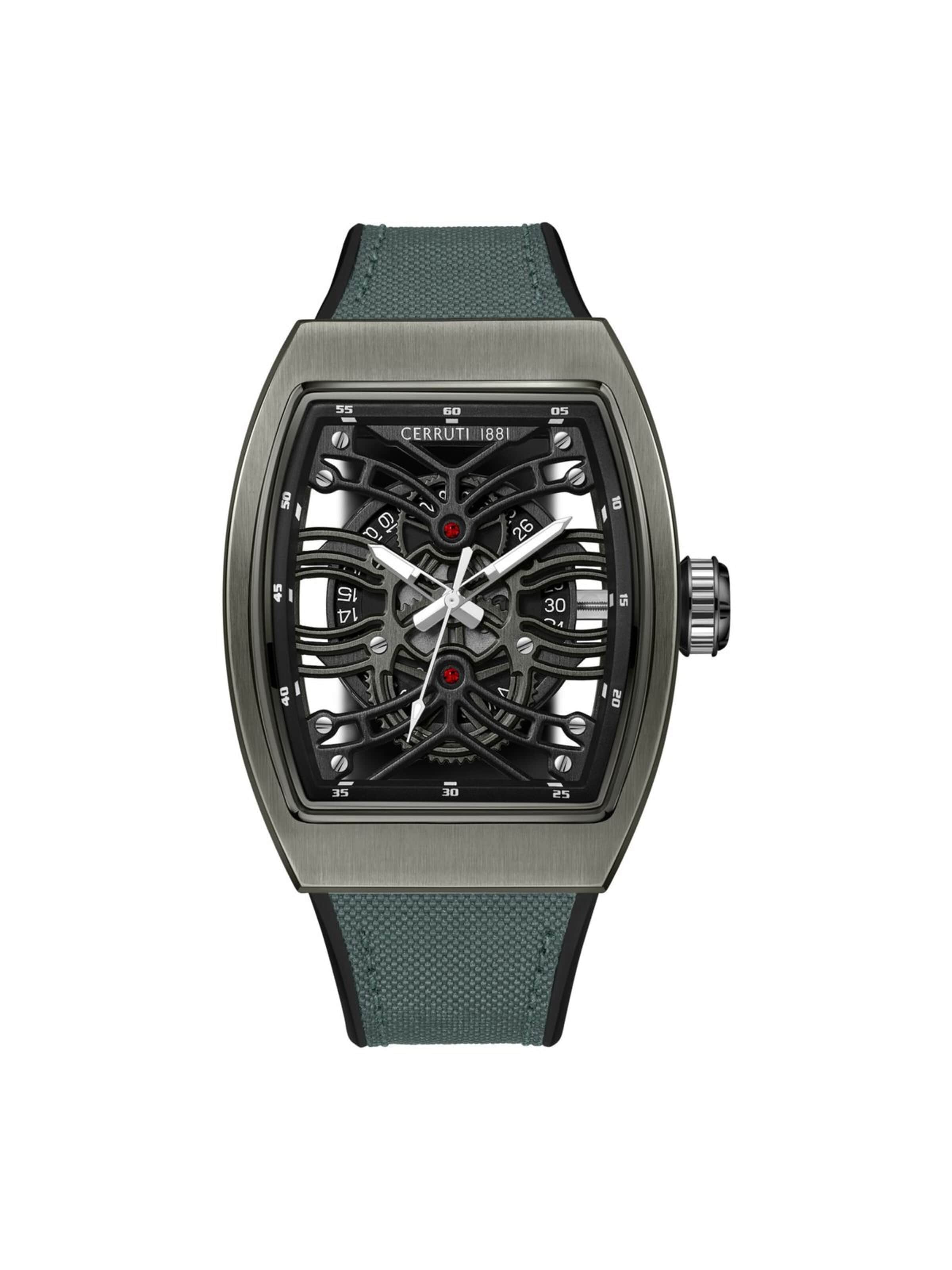 Montre à affichage analogique CERRUTI 1881 en gris : devant