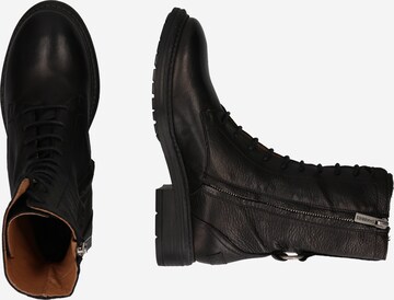 SHABBIES AMSTERDAM Lace-Up Ankle Boots in Black