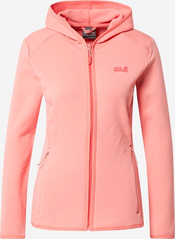 JACK WOLFSKIN Funktionsfleecejacke 'TURBULENCE' in Pink: predná strana