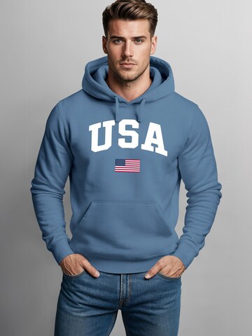 Neverless Sweatshirt 'USA Flag' in Blue