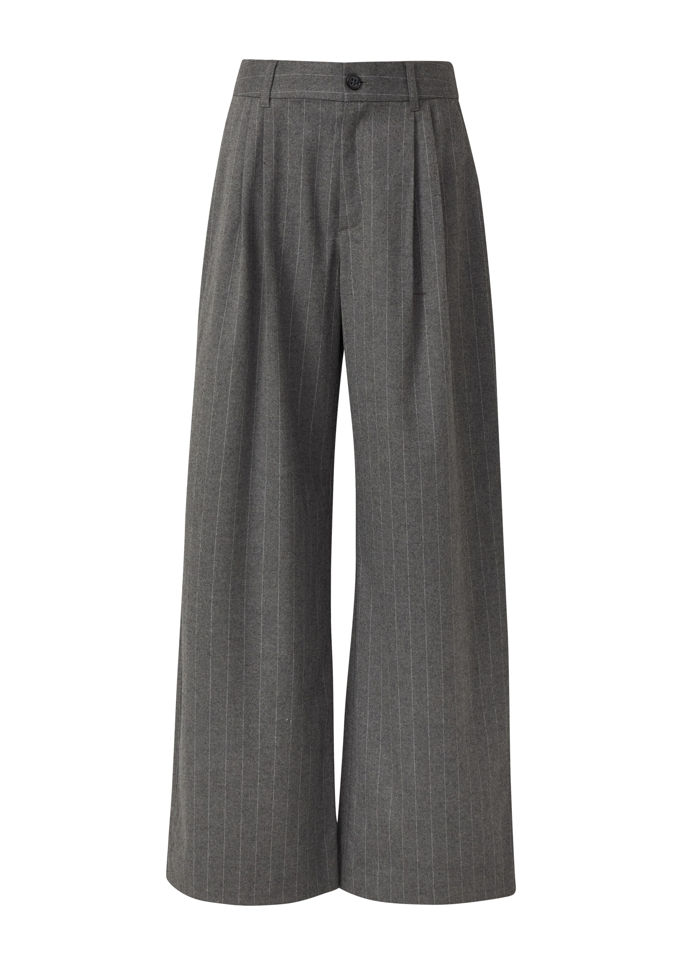 s.Oliver Pantalon en 44 en gris / blanc, Vue avec produit