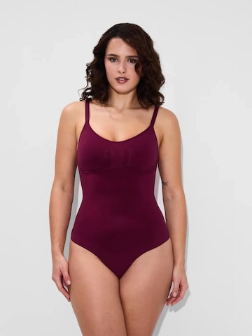cfab - Body moldeador 'Sculpting Shapewear mit String' en rojo: frente