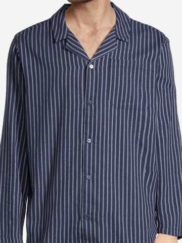 SEIDENSTICKER Long Pajamas 'Classic Twill' in Blue