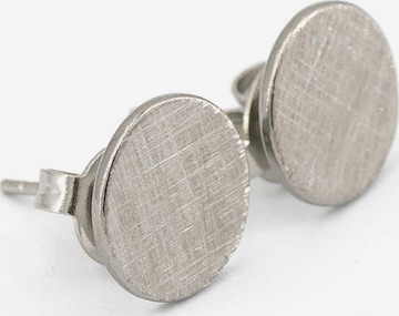 Sergio Engel Ohrringe 'Pura Ohrring 07 Edelstahl-Ohrstecker mit gekratzter Oberfläche, 3 Farben' in Silber: Vorderseite