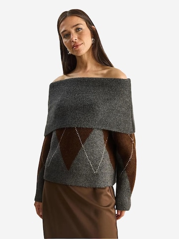 Pull-over Bianco Lucci en gris : devant