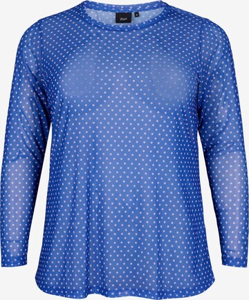 Camicia da donna 'ERAYNE' di Zizzi in blu: frontale