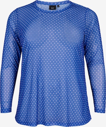 Zizzi Blouse 'ERAYNE' in Blauw: voorkant