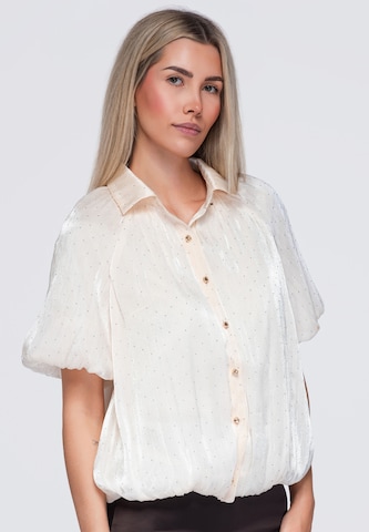 Ombre Blouse in Beige