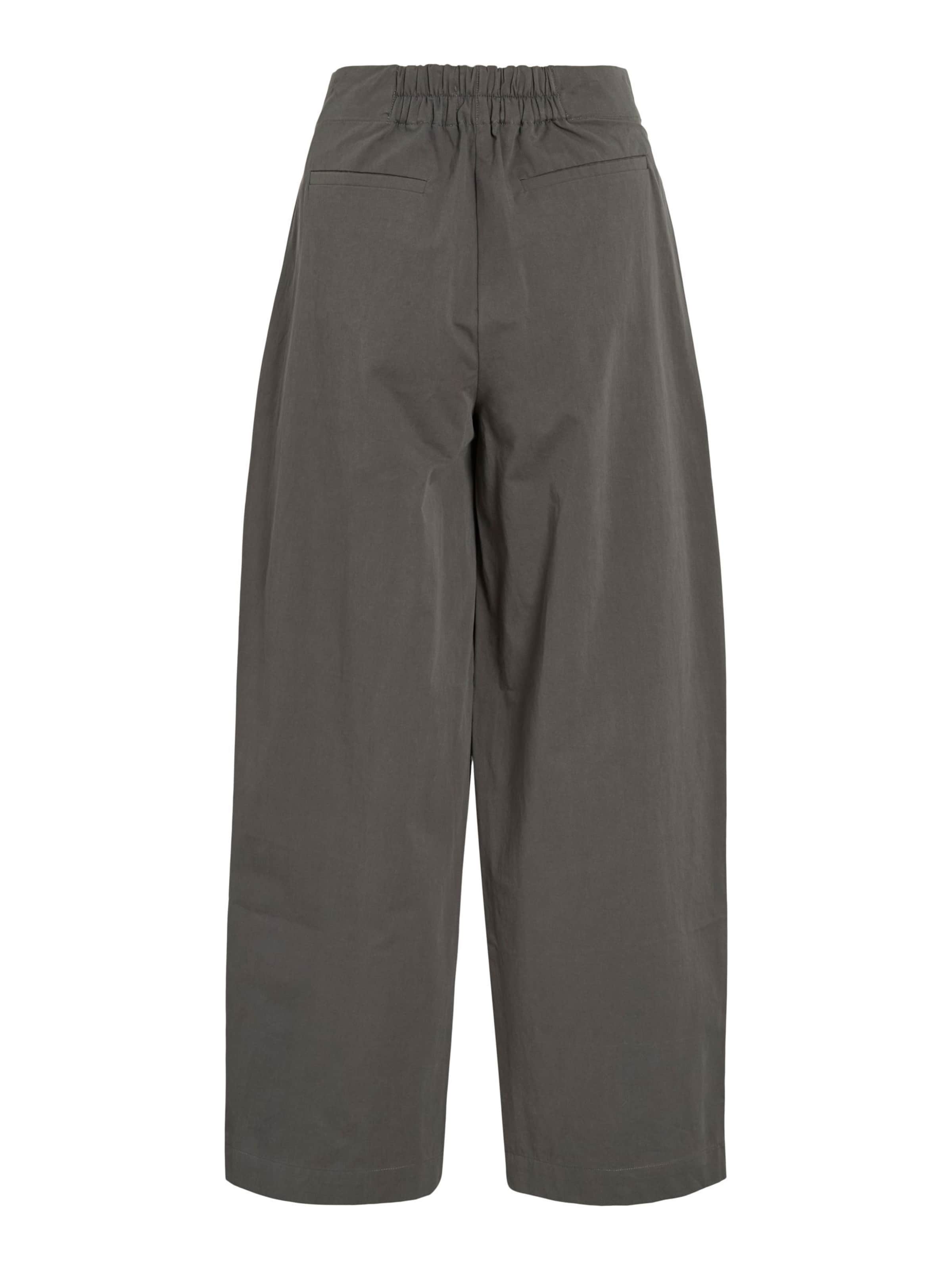 VILA Wide leg Trousers 'VIElvira' in Grey