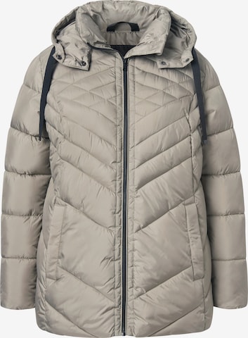 Ulla Popken Winterjas in Grijs: voorkant