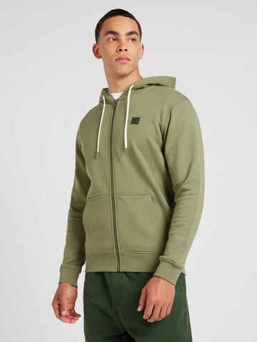 SCOTCH & SODA Sweatjacke 'Essential' in Grün: Vorderseite