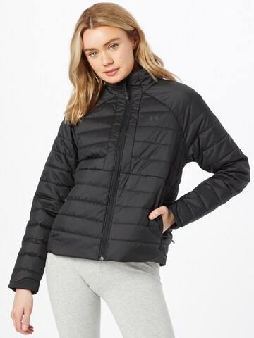 Veste de sport UNDER ARMOUR en noir : devant
