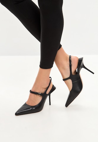 CESARE GASPARI Slingpumps in Zwart