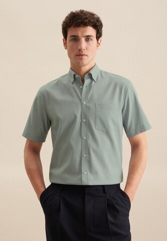 SEIDENSTICKER Regular fit Business shirt 'Smart Essentials' in Green: front