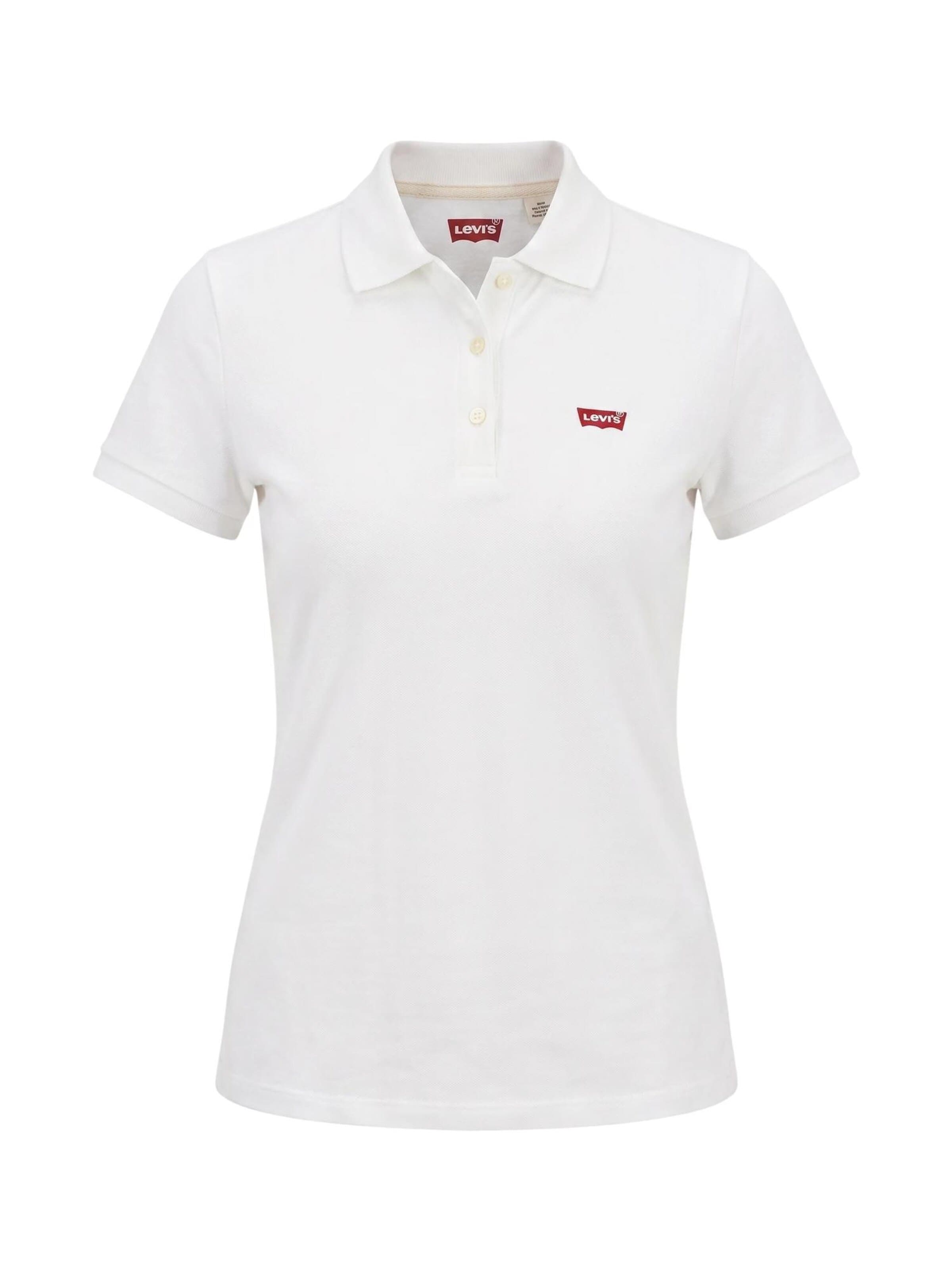 LEVI'S ® Футболка 'Slim Polo Shirt' в Белый: спереди