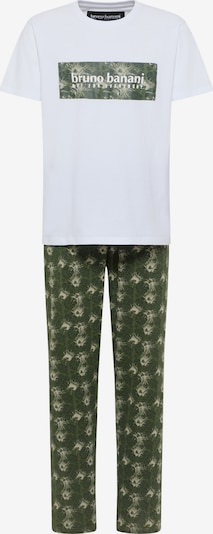 BRUNO BANANI Pyjama lang in grün / weiß, Produktansicht