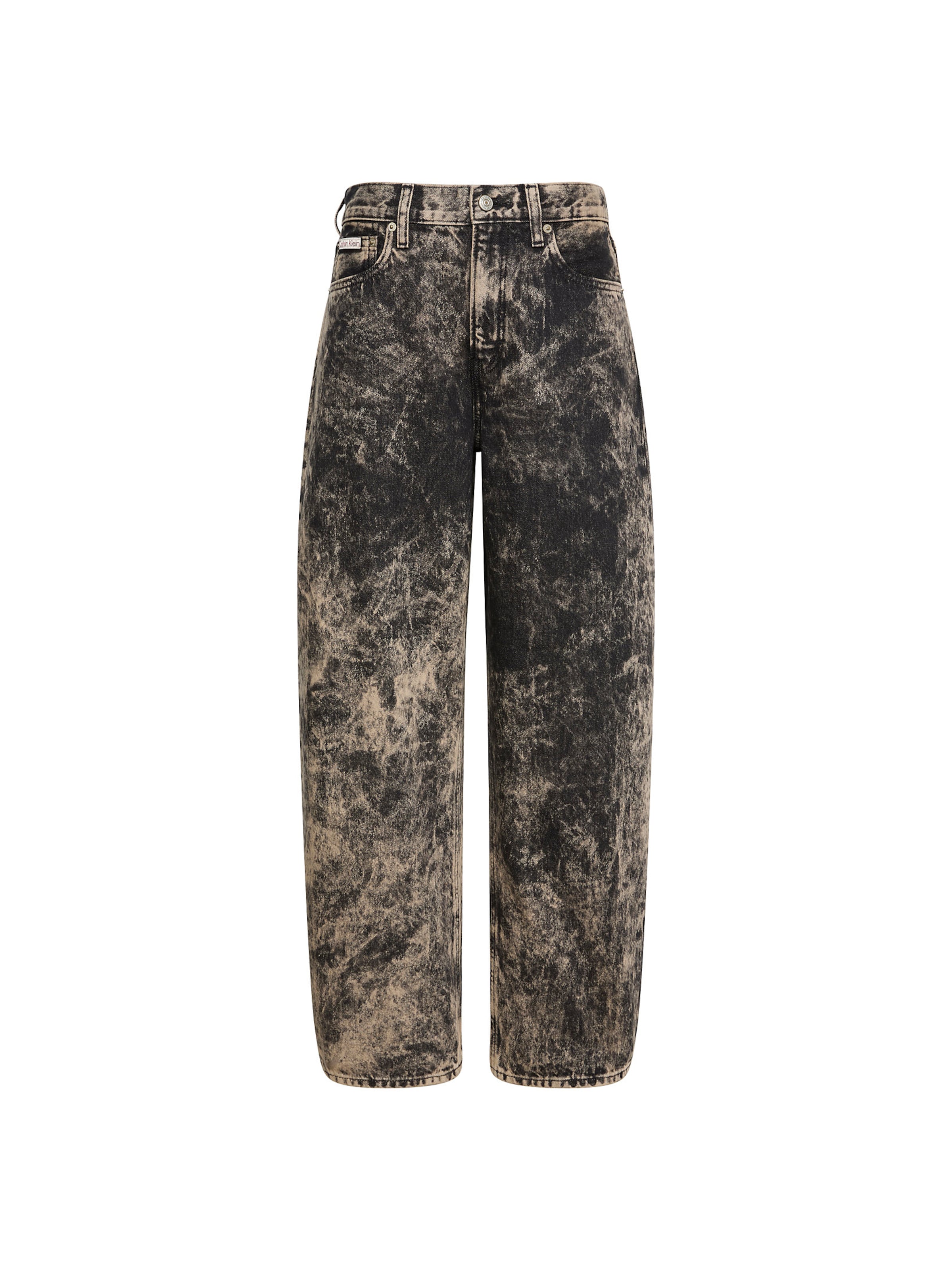 Calvin Klein Jeans Loosefit Jeans in Groen: voorkant