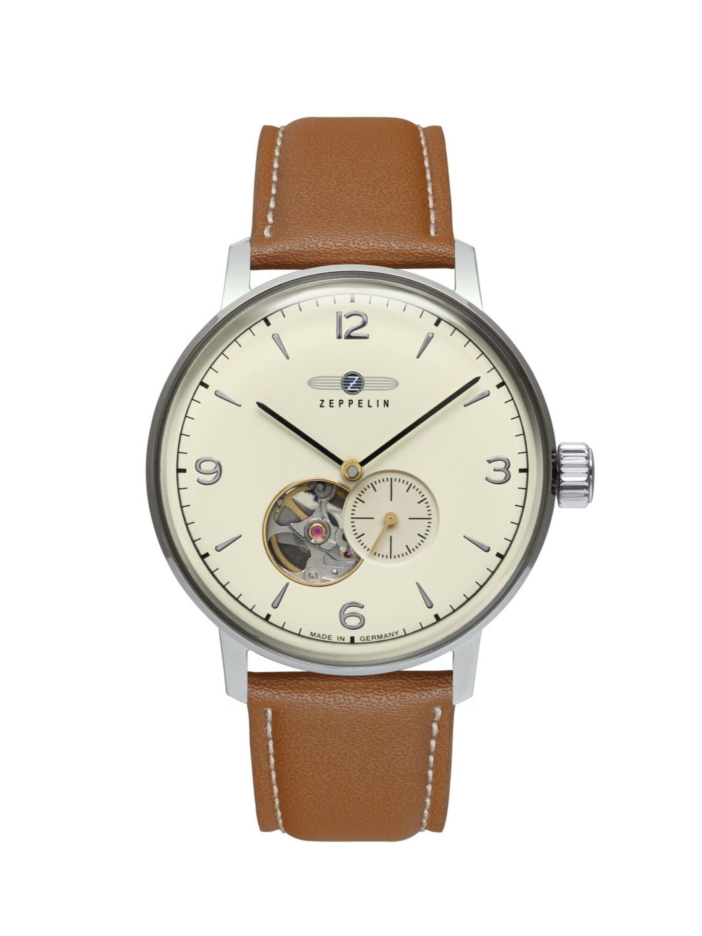 Zeppelin Analoog horloge &#x27;Sustainable Planet&#x27; in Bruin: voorkant