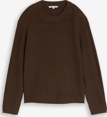 TOM TAILOR DENIM - Pullover em castanho: frente
