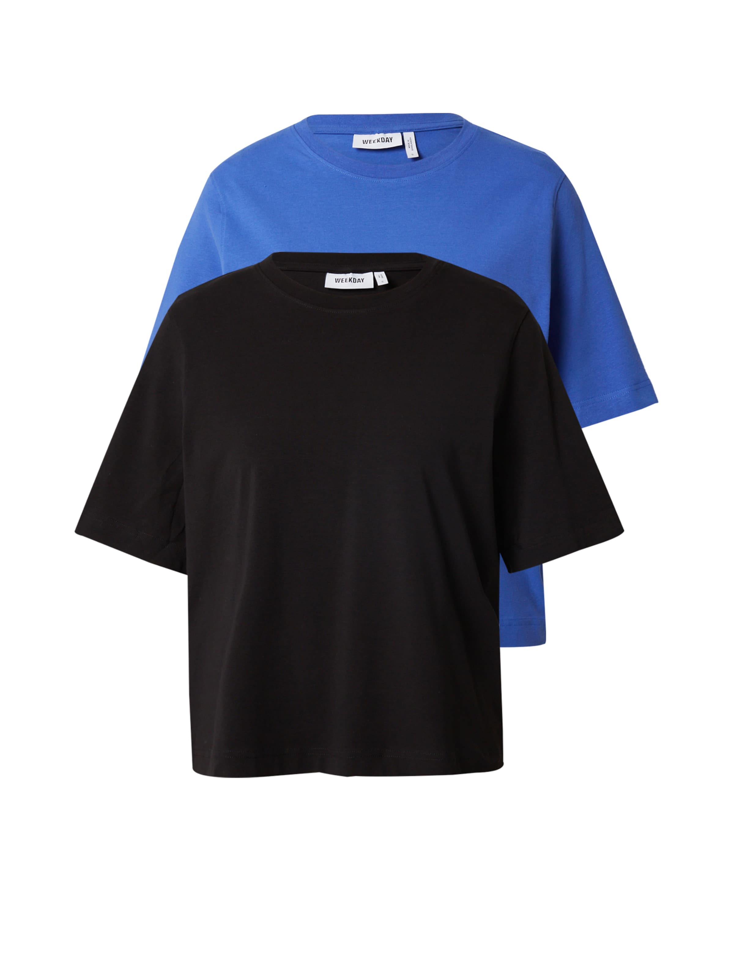 WEEKDAY Тениска в синьо: отпред