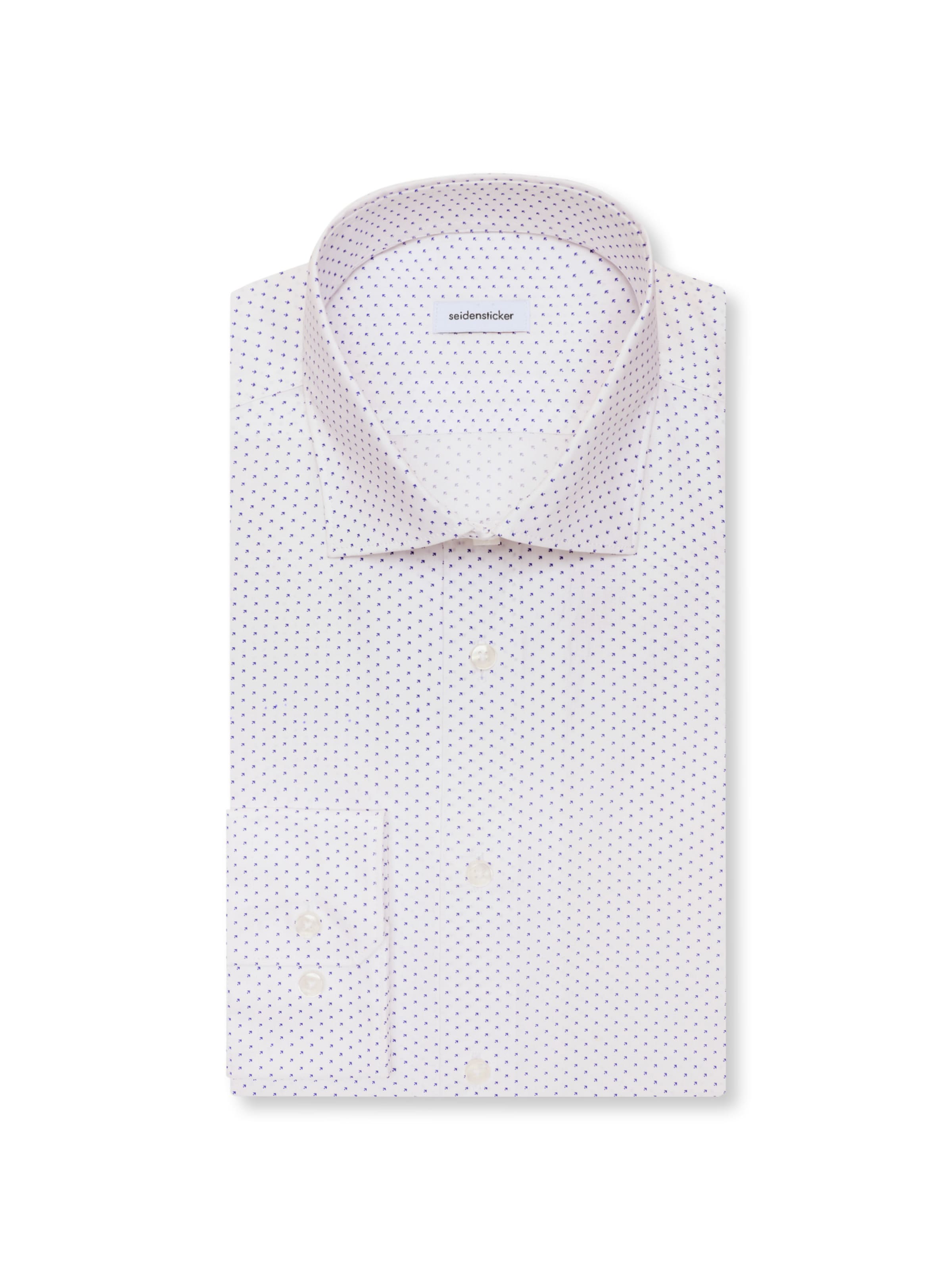 Coupe slim Chemise business 'Schwarze Rose' SEIDENSTICKER en blanc