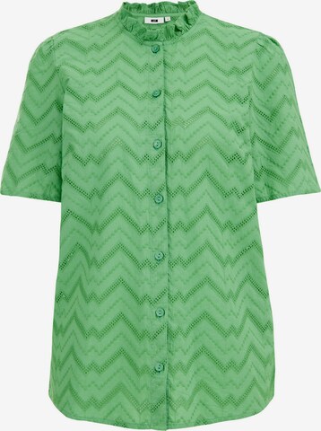 WE Fashion Blouse in Green: front