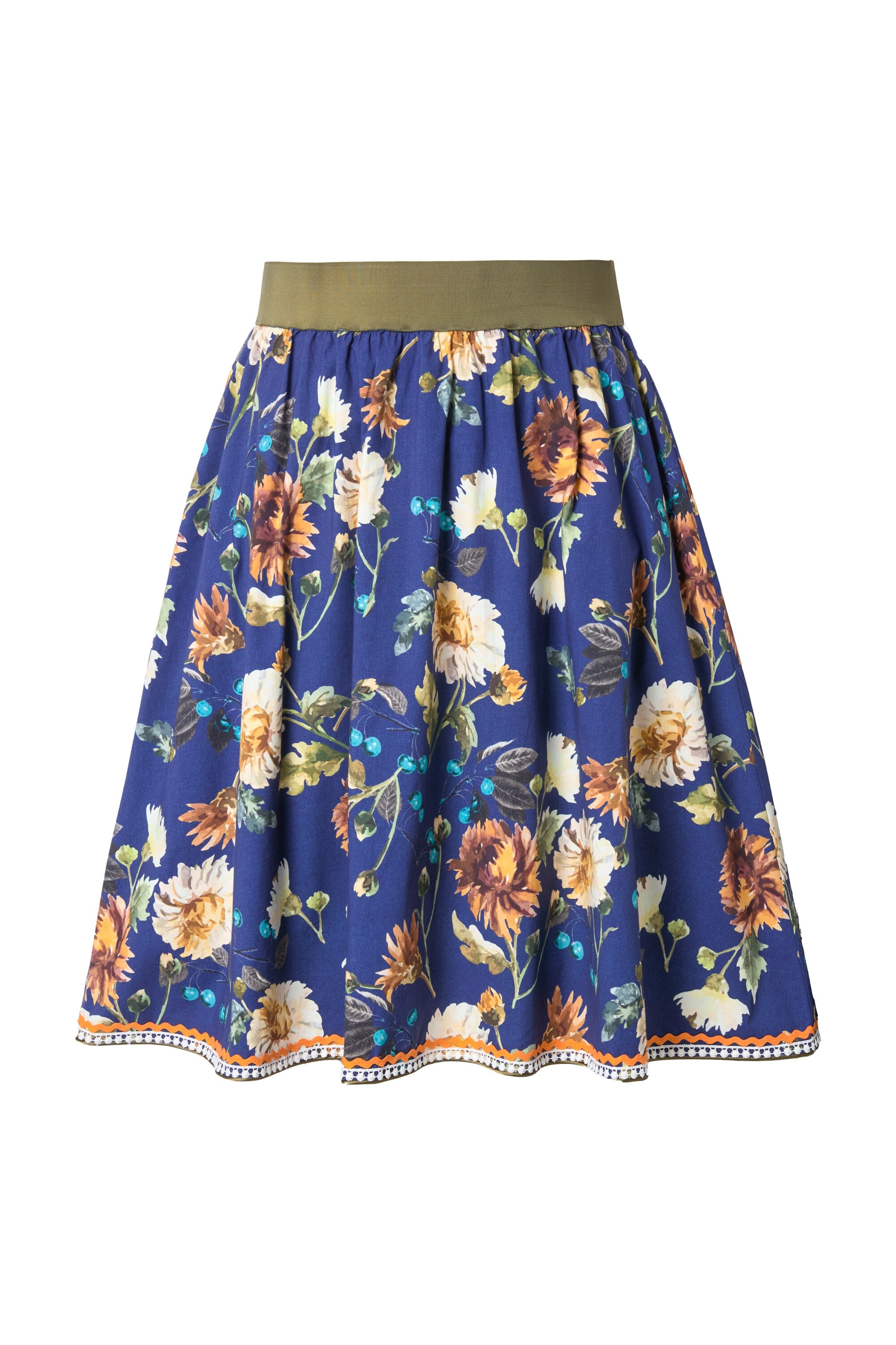 Ulla Popken Rok in Blauw: voorkant