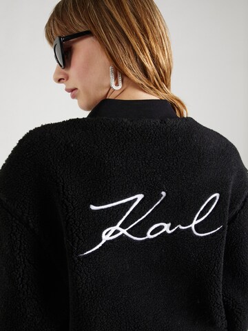 Karl Lagerfeld Fleece jas in Zwart