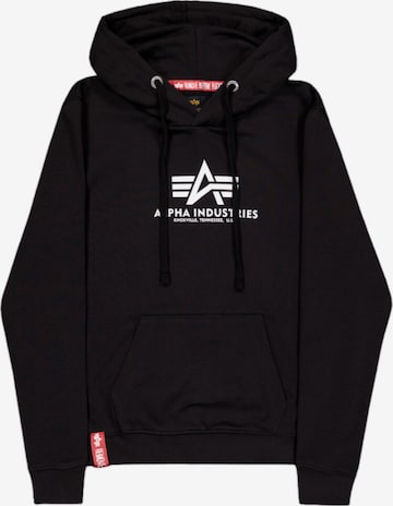 Sweat-shirt ALPHA INDUSTRIES en noir : devant