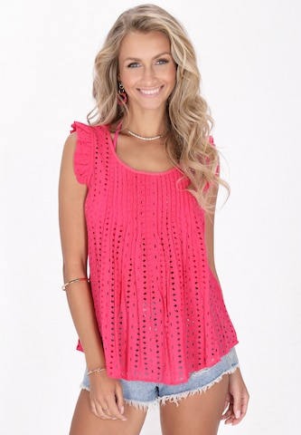IZIA Top 'Boho' in Pink: Vorderseite